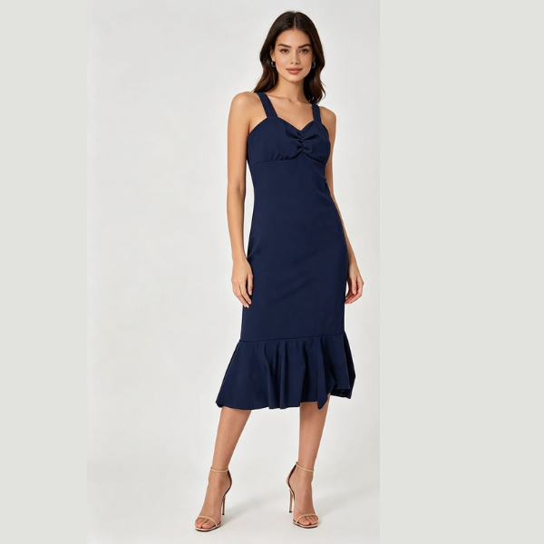 Vestido Suplex alça grossa canelada