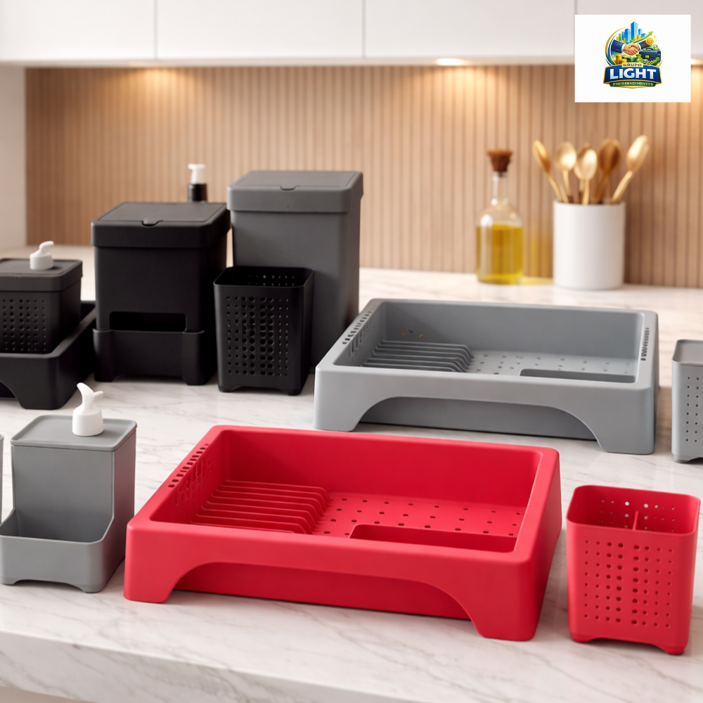 Kit Jade 4 Peças Cozinha: Organização e Praticidade para Sua Cozinha
