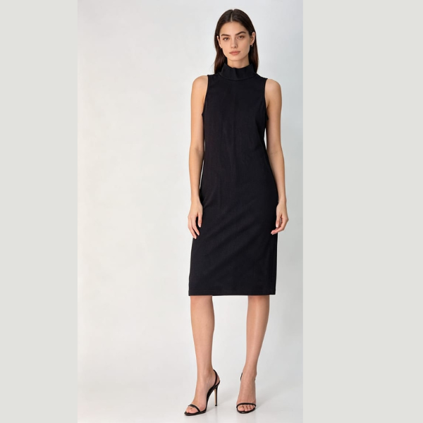 Vestido Suplex de gola sem manga