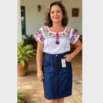 Saia Jeans Miss Beell – Modern Denim Skirt for Stylish Women in Brazil