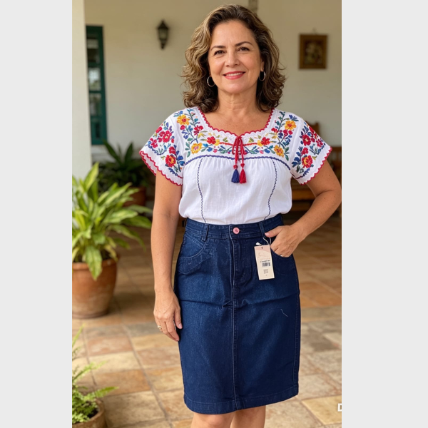 Saia Jeans Miss Beell – Modern Denim Skirt for Stylish Women in Brazil