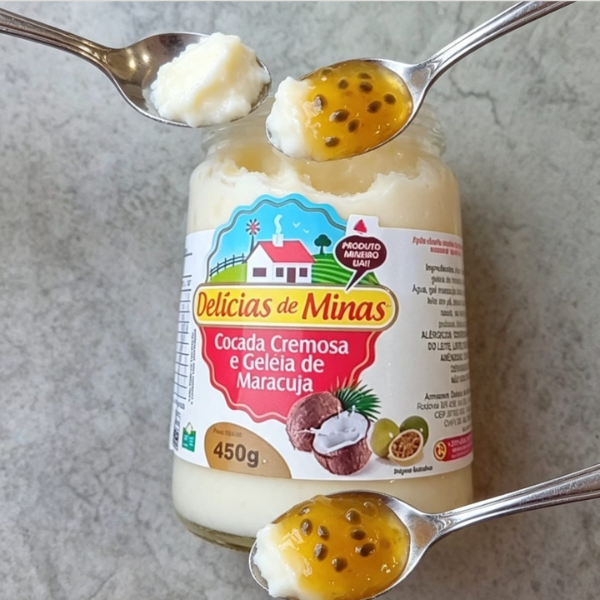 Doce cremoso de minas de maracuja