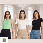 Blusa Rovitex Mix Feminina: Moda Casual Confortável e Versátil