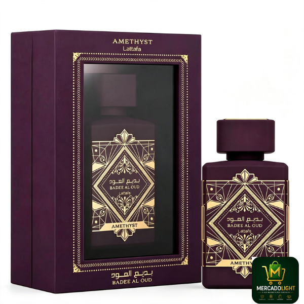 Perfume Lattafa Badee Al Oul Amethyst Eau de Parfum Unissex 100ml - (Selo Antigo)