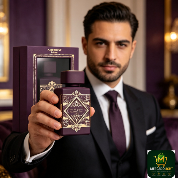 Perfume Lattafa Badee Al Oul Amethyst Eau de Parfum Unissex 100ml - (Selo Antigo)